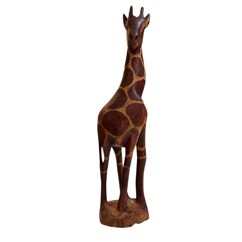 Wooden Giraffe Figurine â Safari Animal Decor